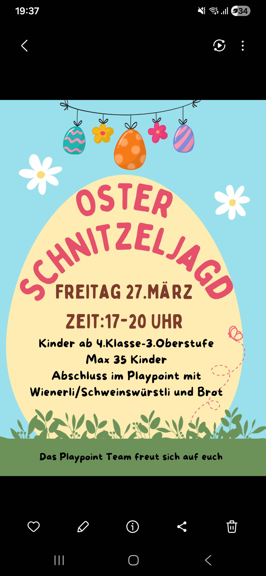 Jugendtreff Osterschnitzeljagd